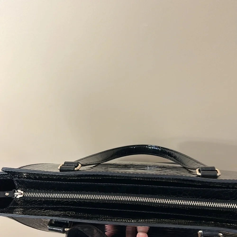 Kate Spade Elissa Croc Embossed Laptop Bag - Picture 13 of 15